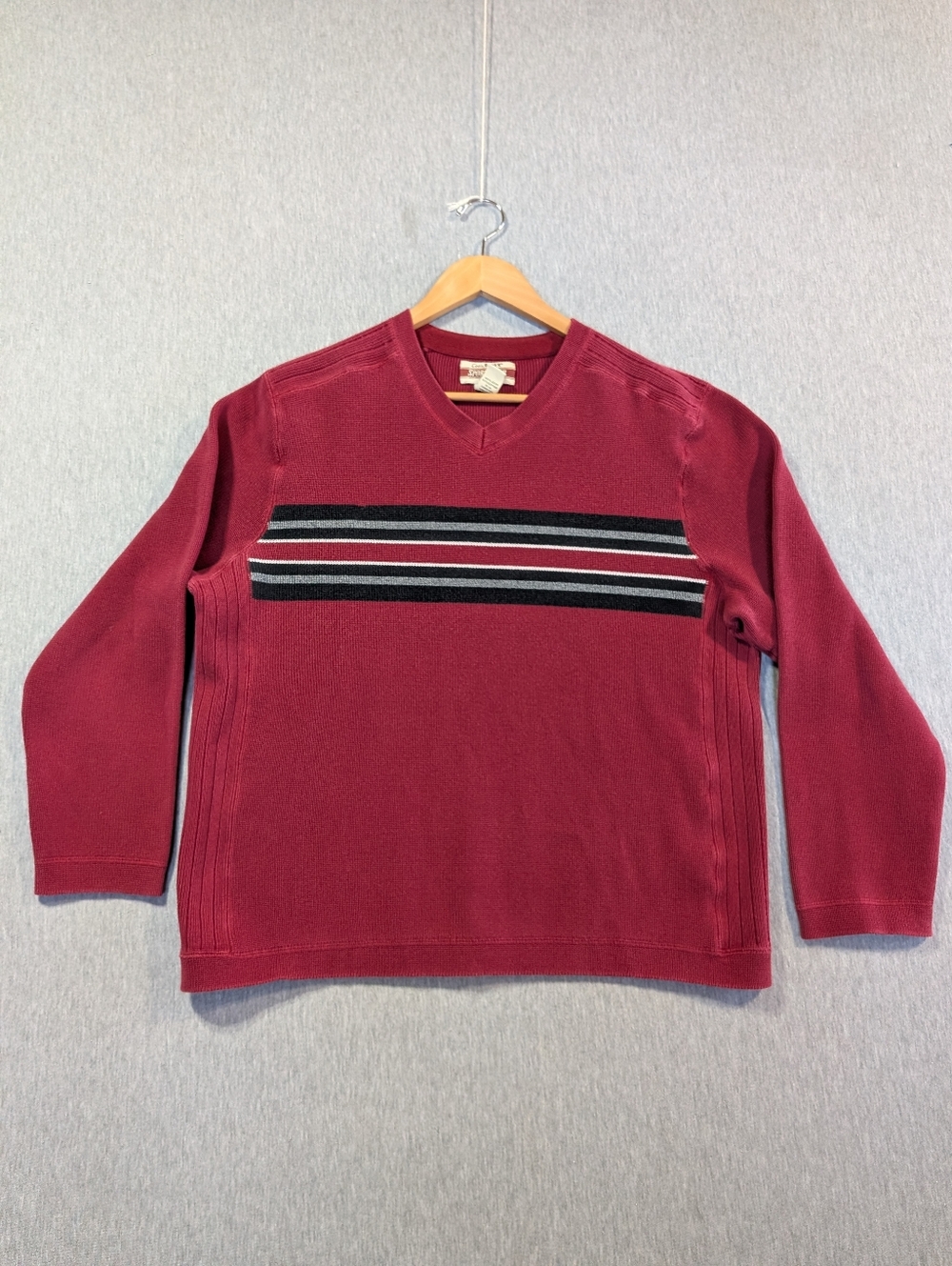 Vintage Eddie Bauer Sport Shop Sweater Men's Large Red Black